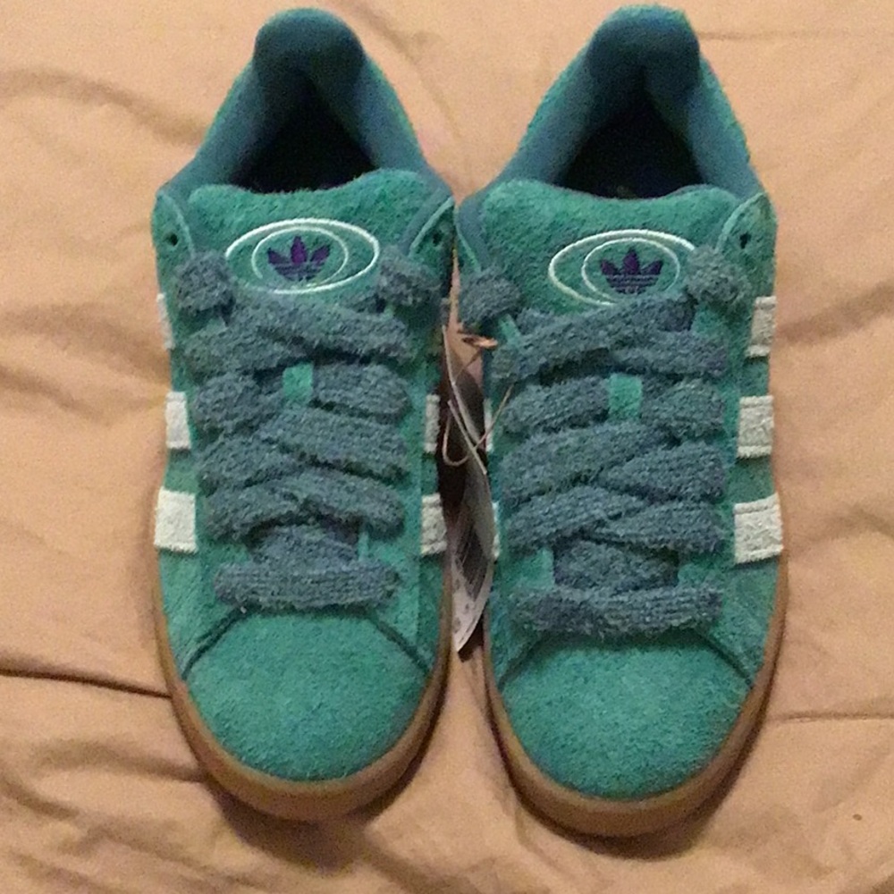 ADIDAS NIB Womens 8 Wide Campus 00’s women’s green suede sneakers - Picture 12 of 12